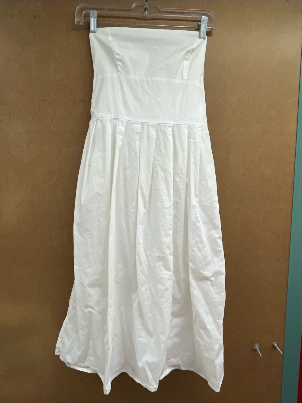 White Strapless A-Line Party Dress by ZINC